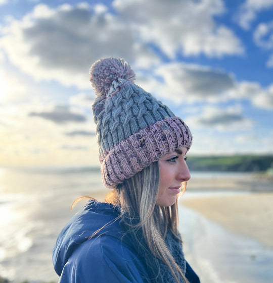 Knitted Oversized Bobble Hat