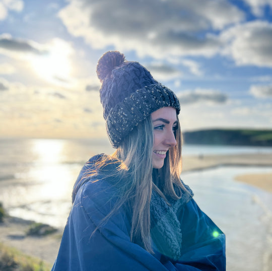 Knitted Oversized Bobble Hat