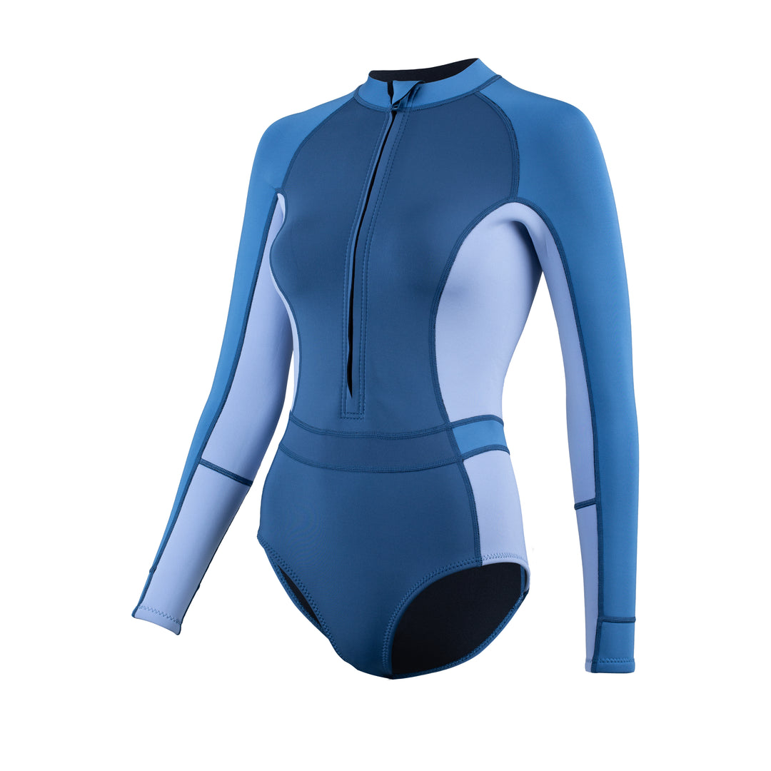 Women’s Yulex® Long Sleeve Swimsuit - Blue 2025 - New design